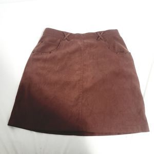 Marie Claire Brown Short Skirt